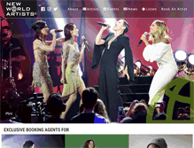 Tablet Screenshot of newworldartists.net